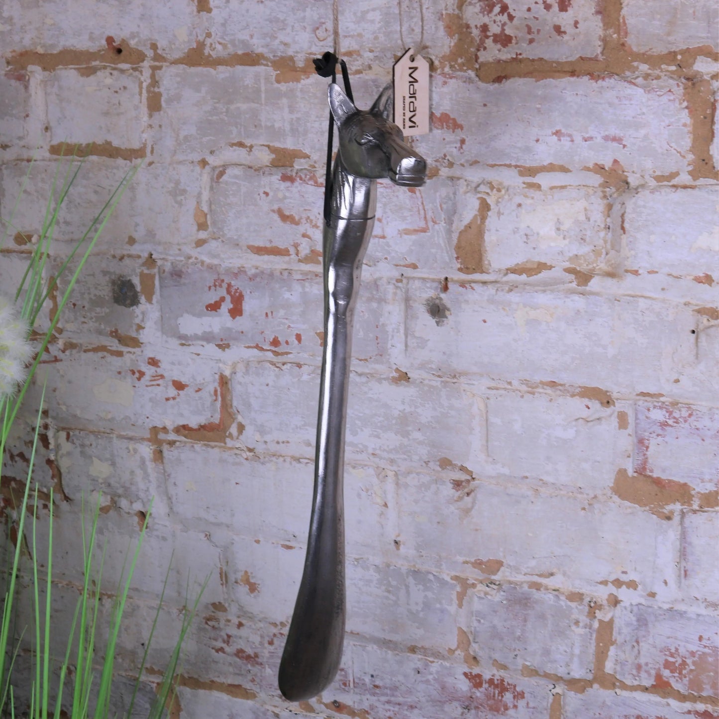 Khosa Animal Head Antique Style Metal Shoe Horn