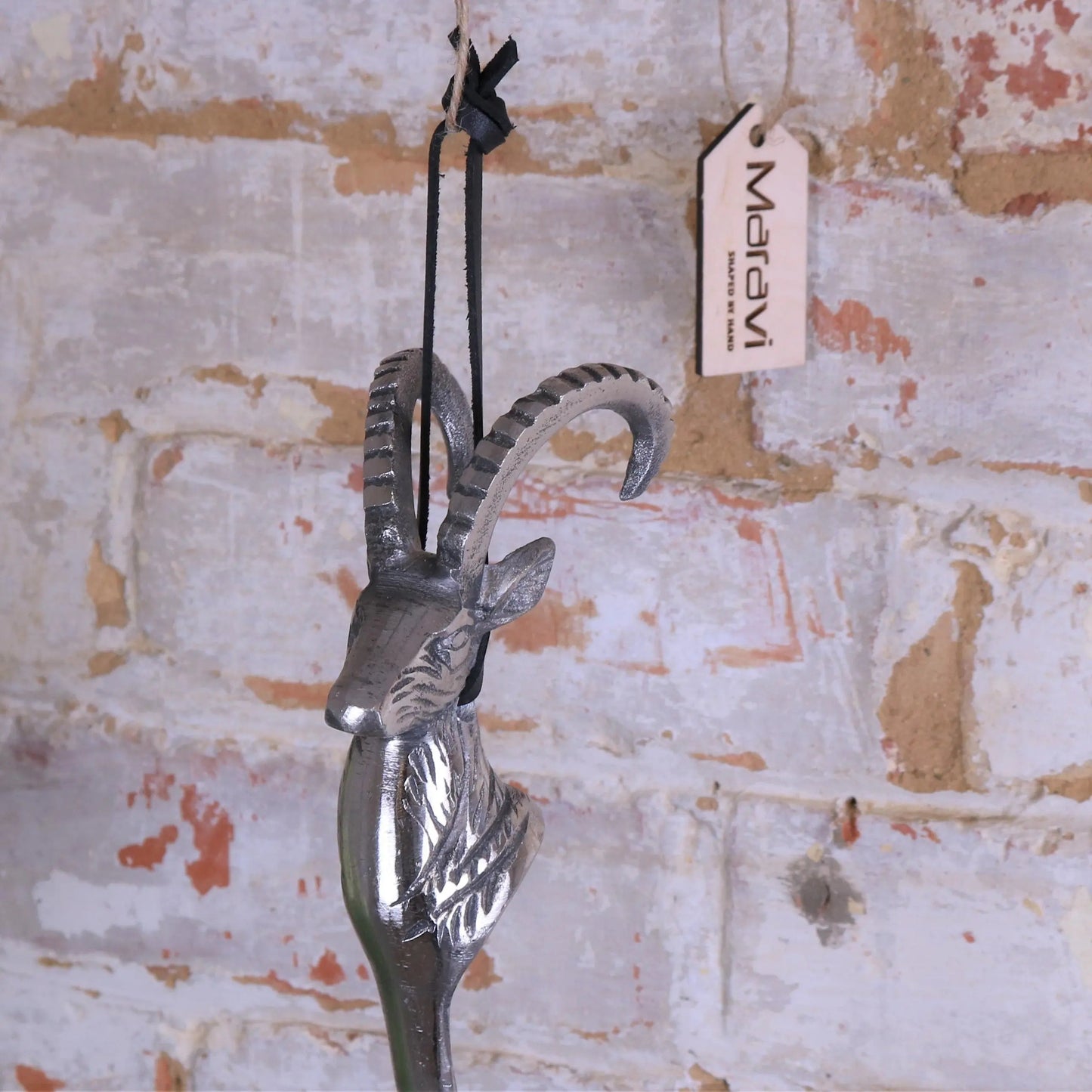 Khosa Animal Head Antique Style Metal Shoe Horn