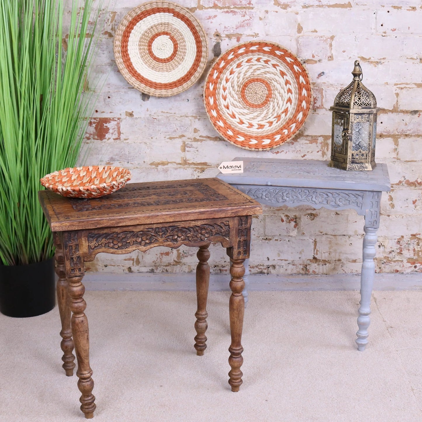 Erki Mango Wood Rectangular Side Table