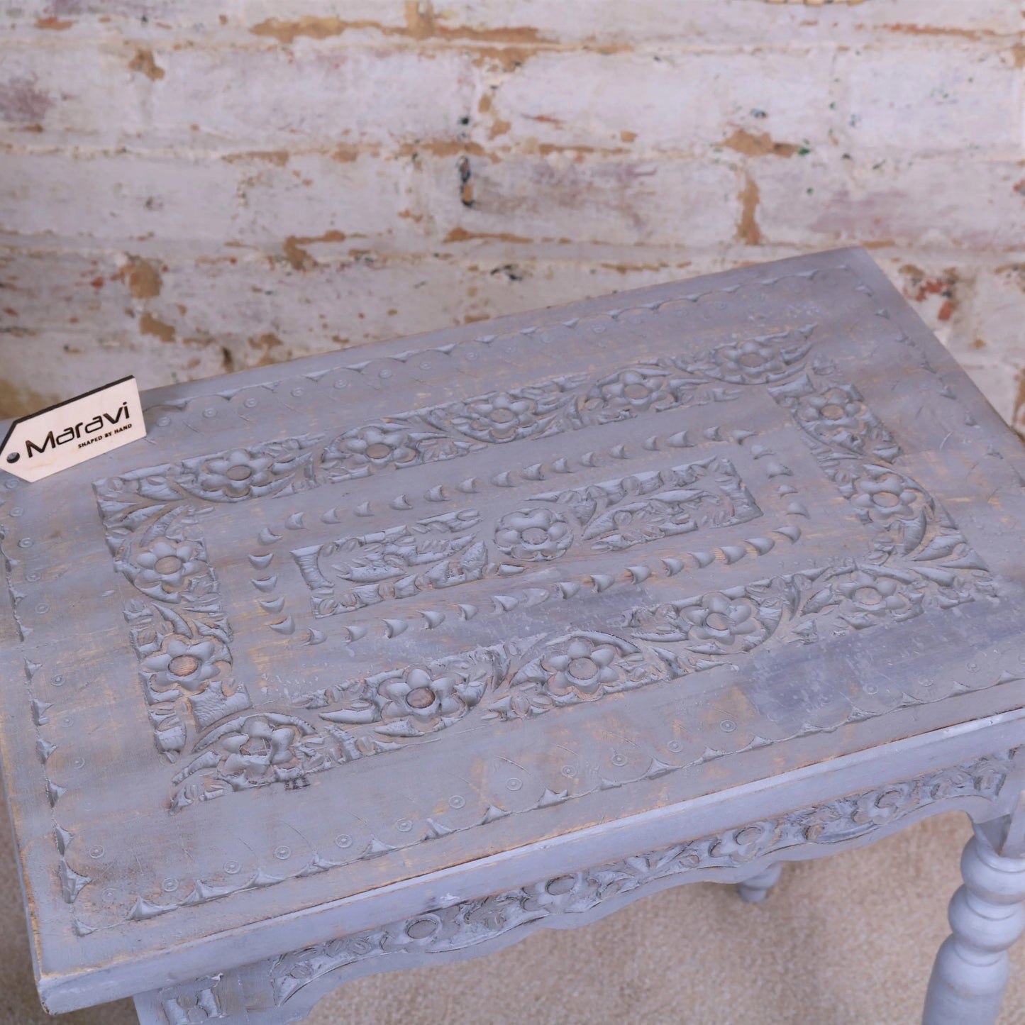 Erki Mango Wood Rectangular Side Table