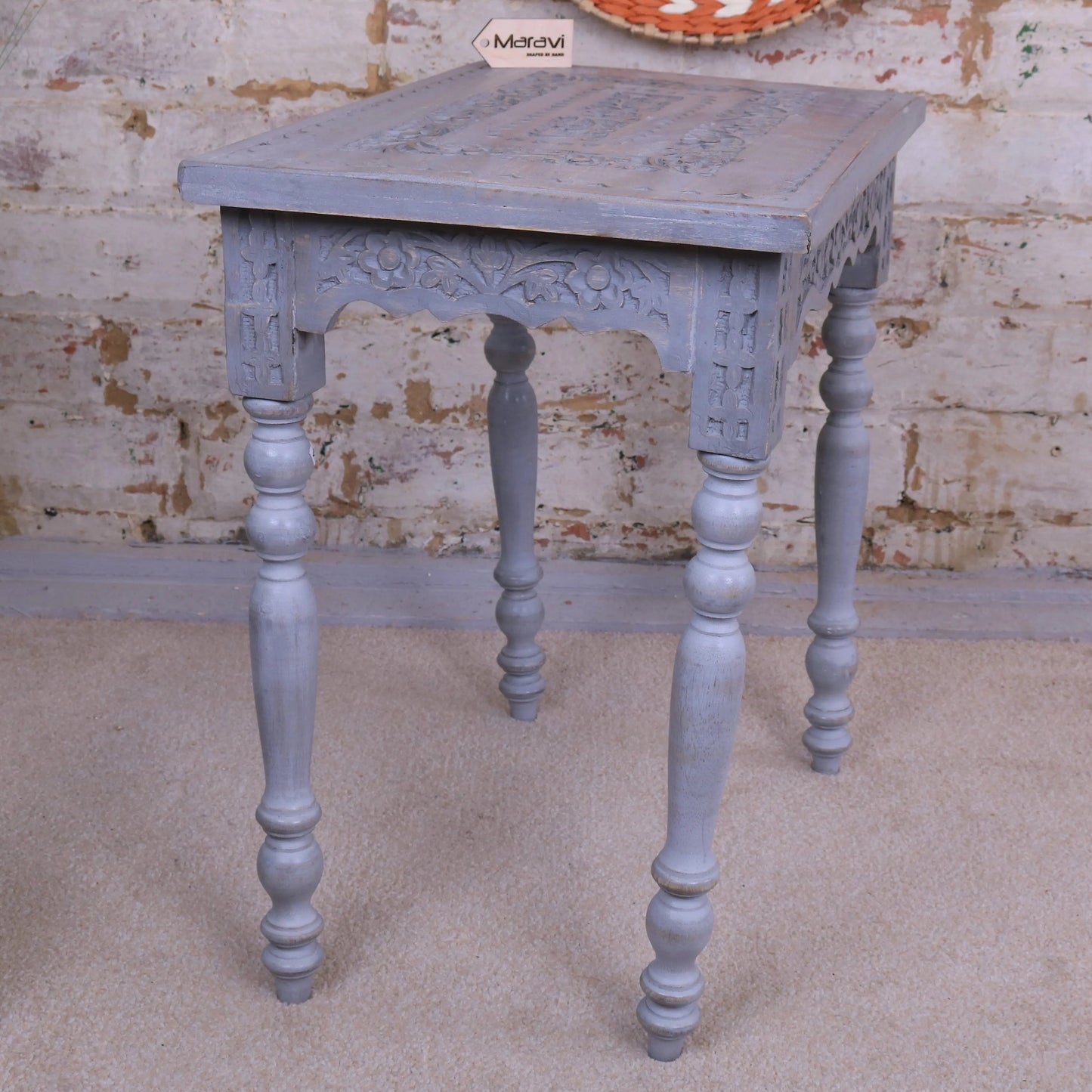 Erki Mango Wood Rectangular Side Table