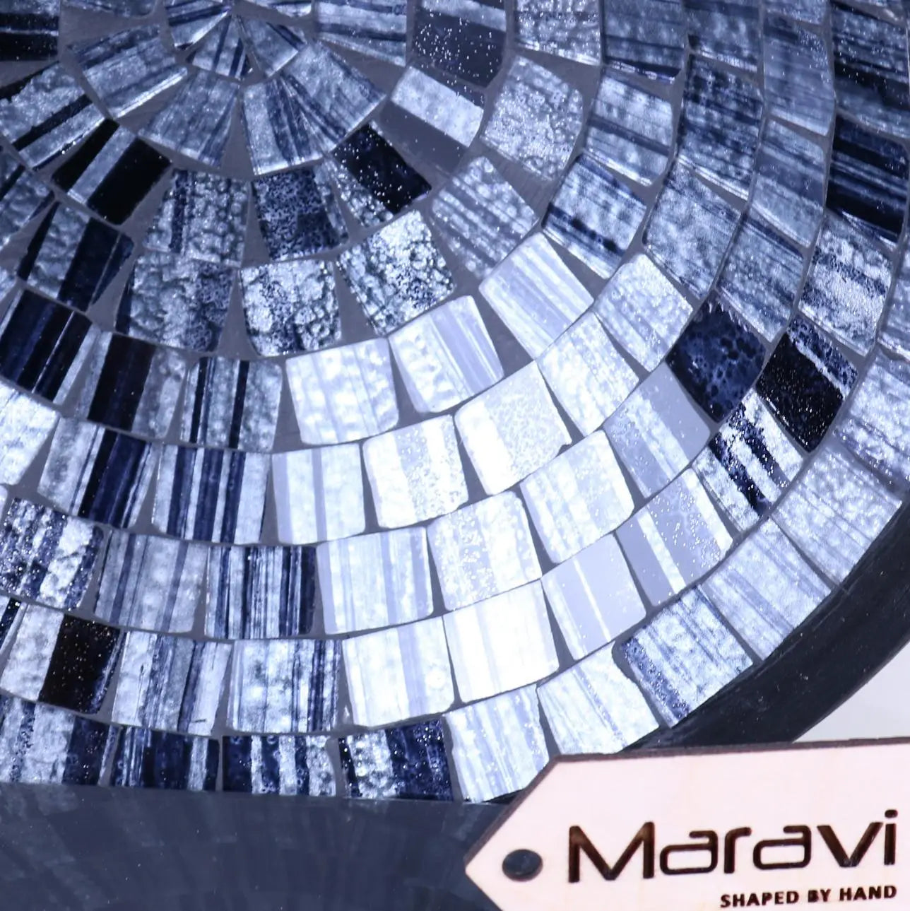 Kentra Mosaic Bowl 28cm Grey Glitter