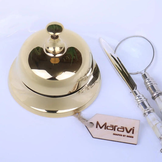 Ellora Gold Brass Reception Service Bell