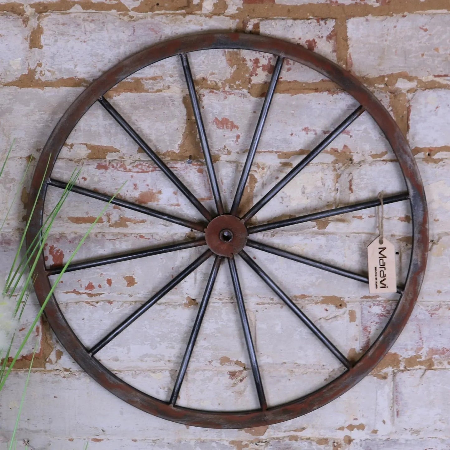 Sawali Rustic Wheel Hanging Ornament