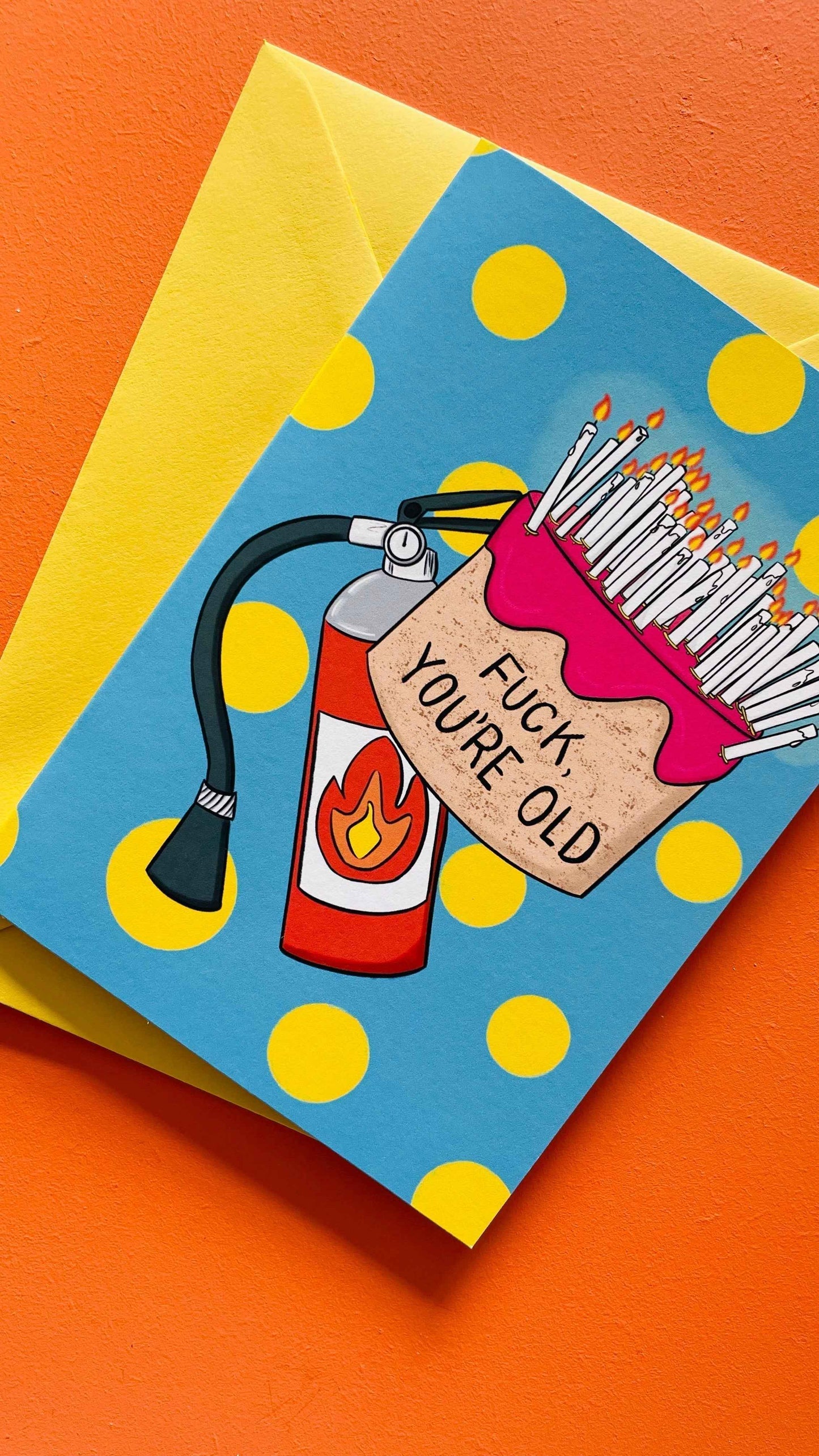 F**K You’re Old Handmade Rude Birthday Card
