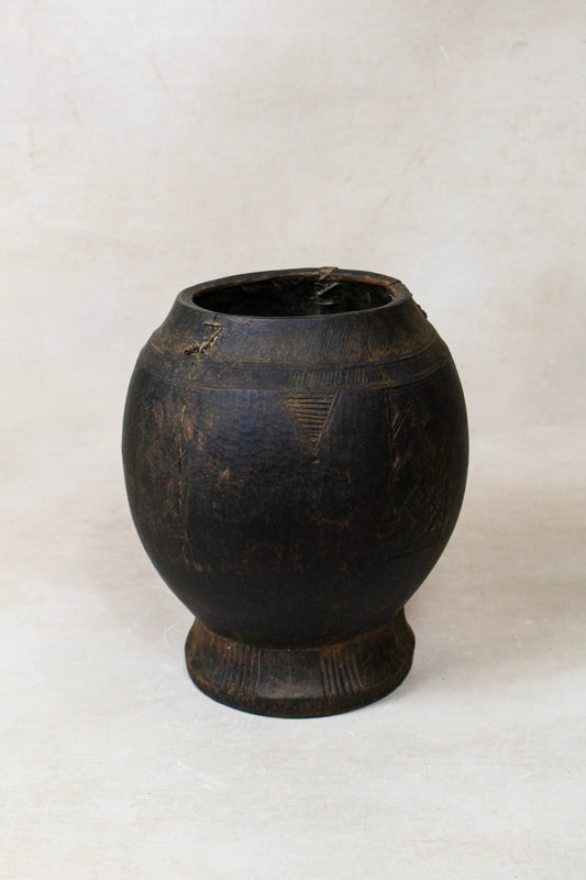 Antique "Stitched" Ethiopian Milk Pot - 17.2