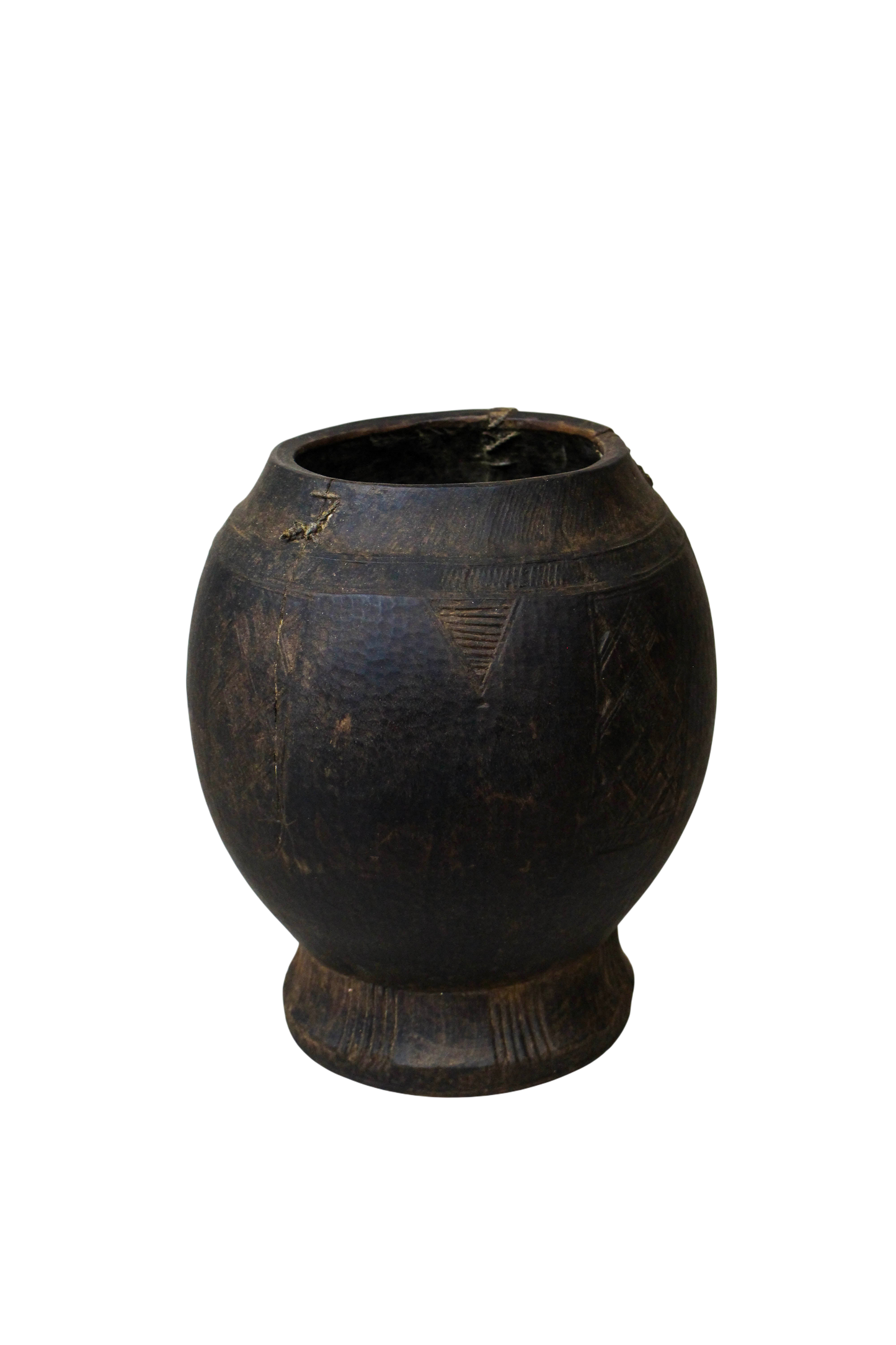 Antique "Stitched" Ethiopian Milk Pot - 17.2