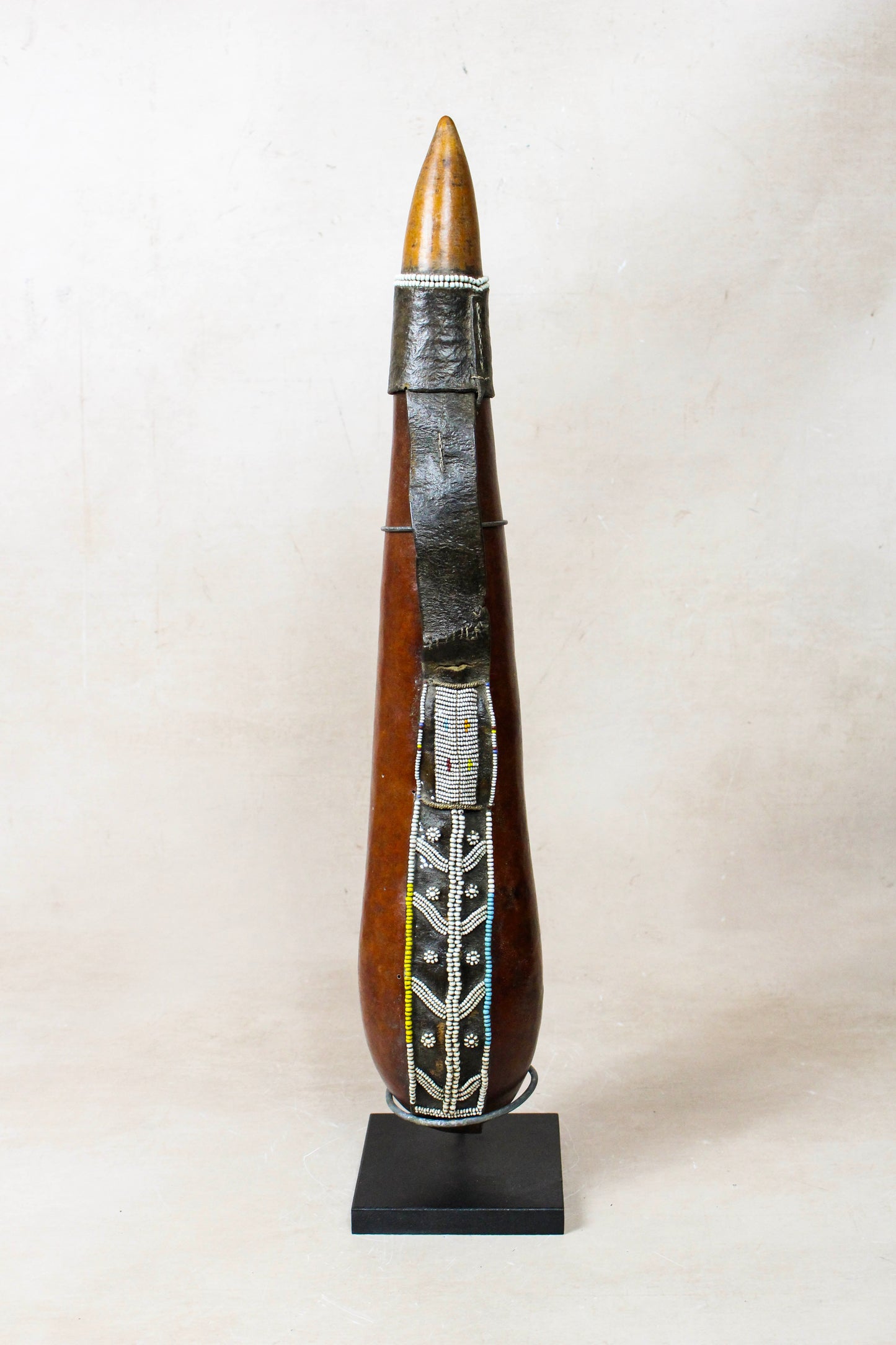 Vintage Beaded Maasai Calabash - Kenya - 52.7