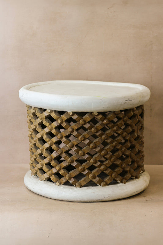 Bamileke Table - White/Natural