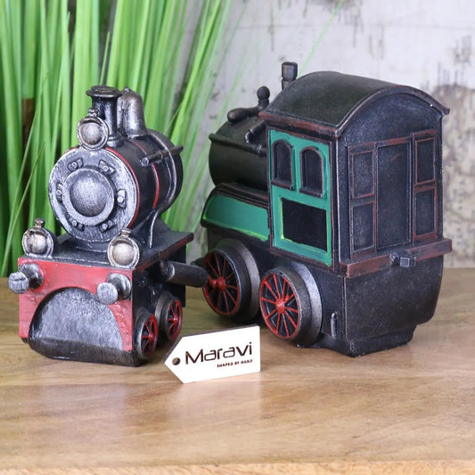 Mahun Steam Model Train Bookends