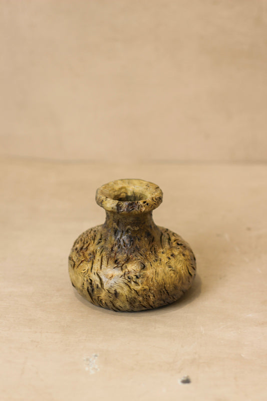 Vintage Small Wood Vase - No 4