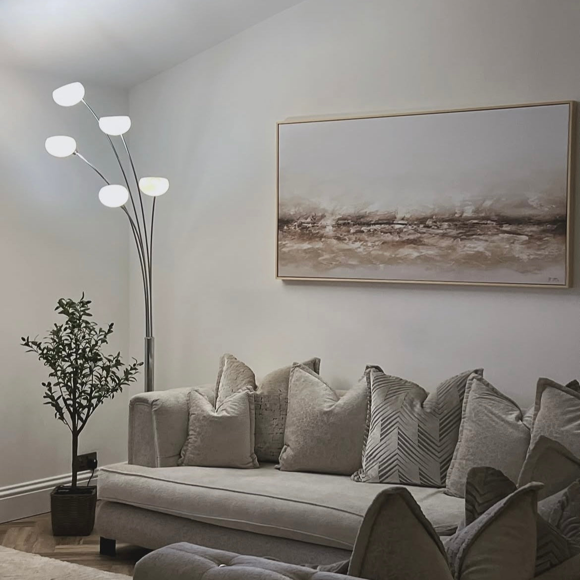 Terres Panoramic Framed Printed Canvas