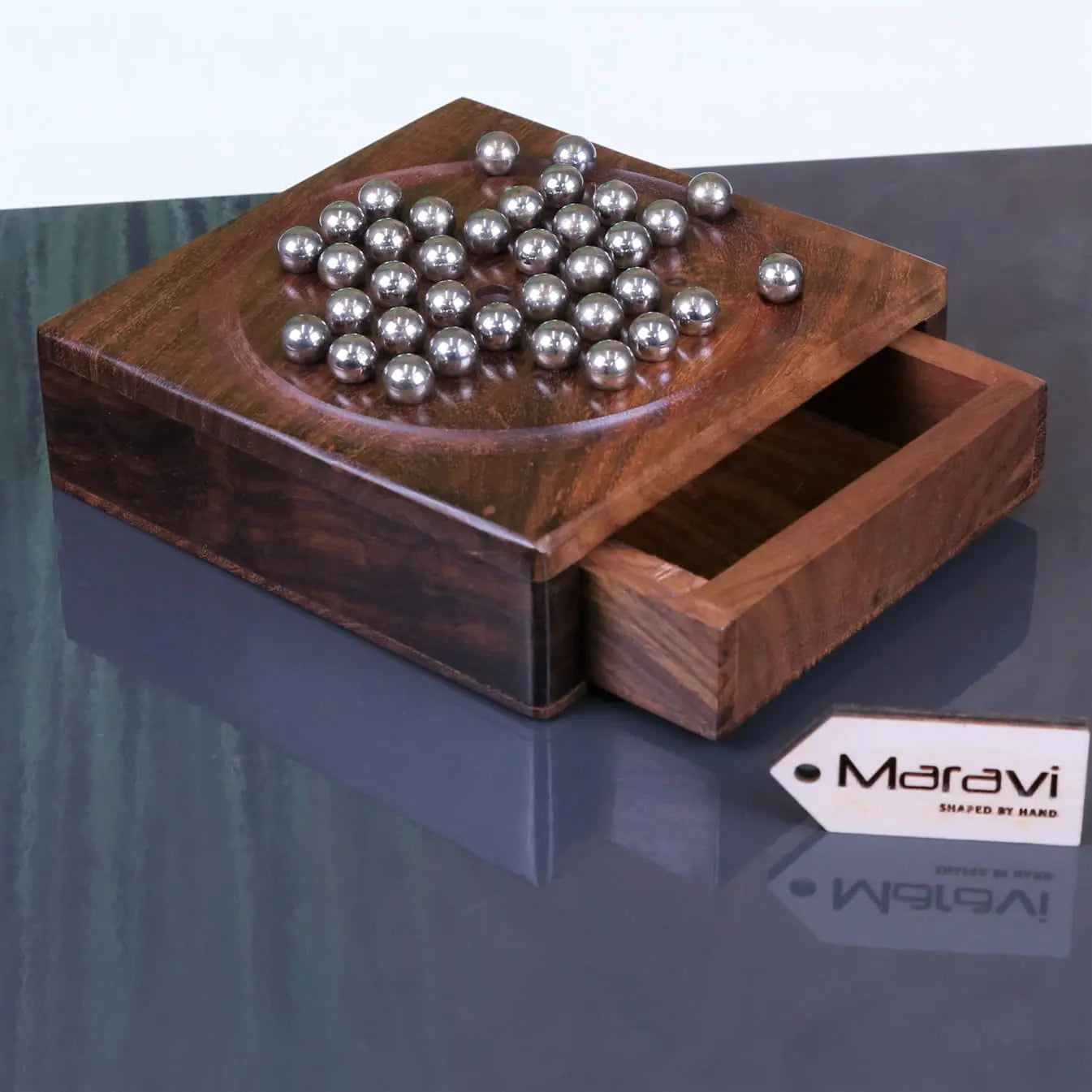 Sesih Pocket Solitaire Game with Steel Marbles