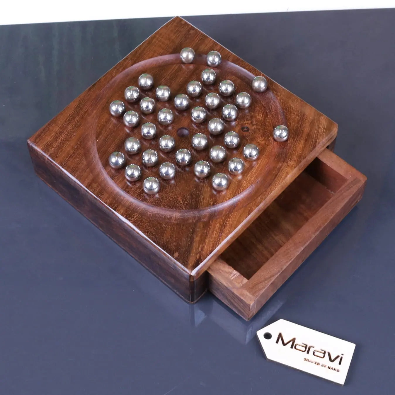 Sesih Pocket Solitaire Game with Steel Marbles