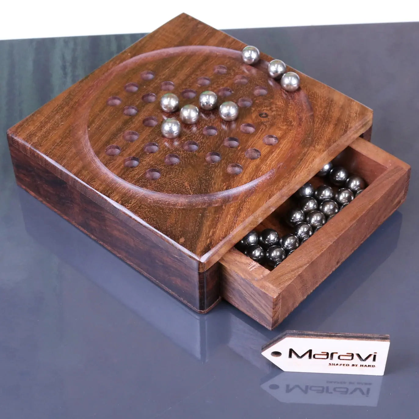 Sesih Pocket Solitaire Game with Steel Marbles