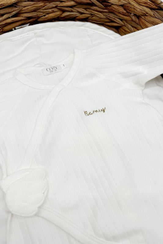 The Angel Boucle Wrap Baby Grow Romper