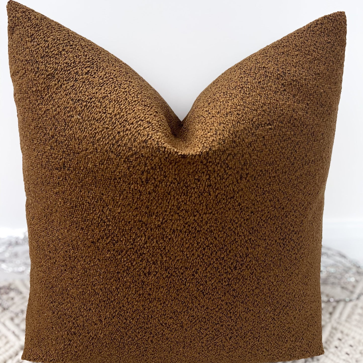The Couture Cushion - The Luxury Autumn Leaves Boucle - Style No. 4