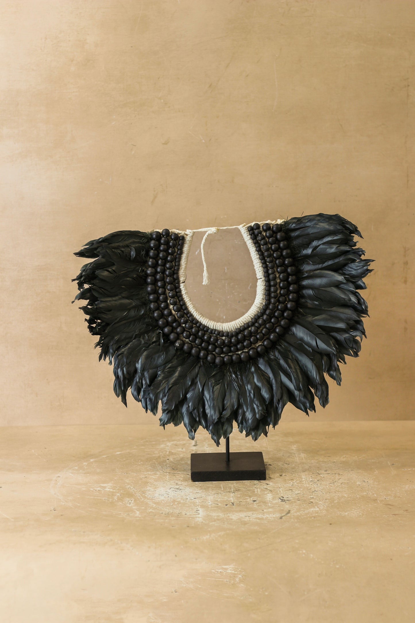 Handmade Feathers and Beads Necklace - 22.5