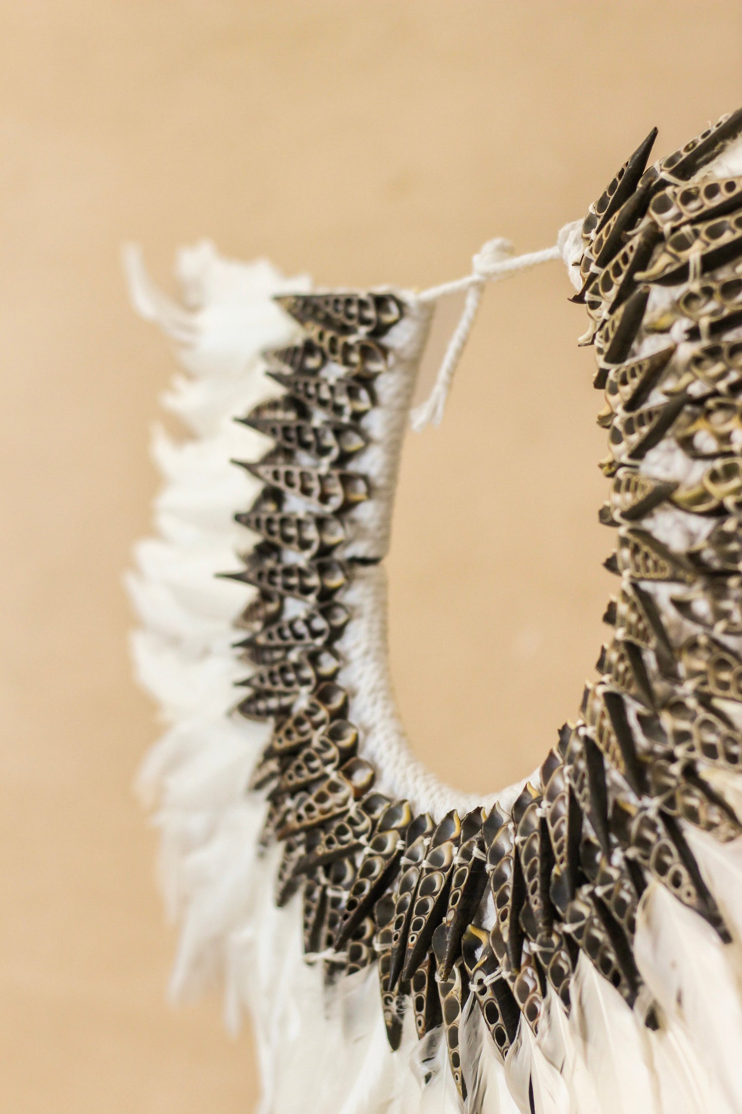 Handmade Feathers and Shell Necklace - 22.7