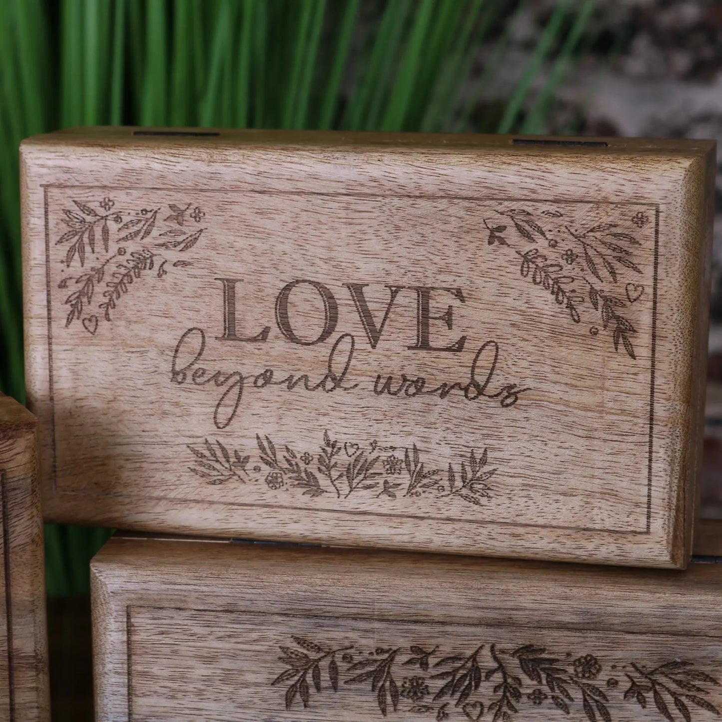 Noakh Live Laugh and Love Wooden Storage Boxes with Lids