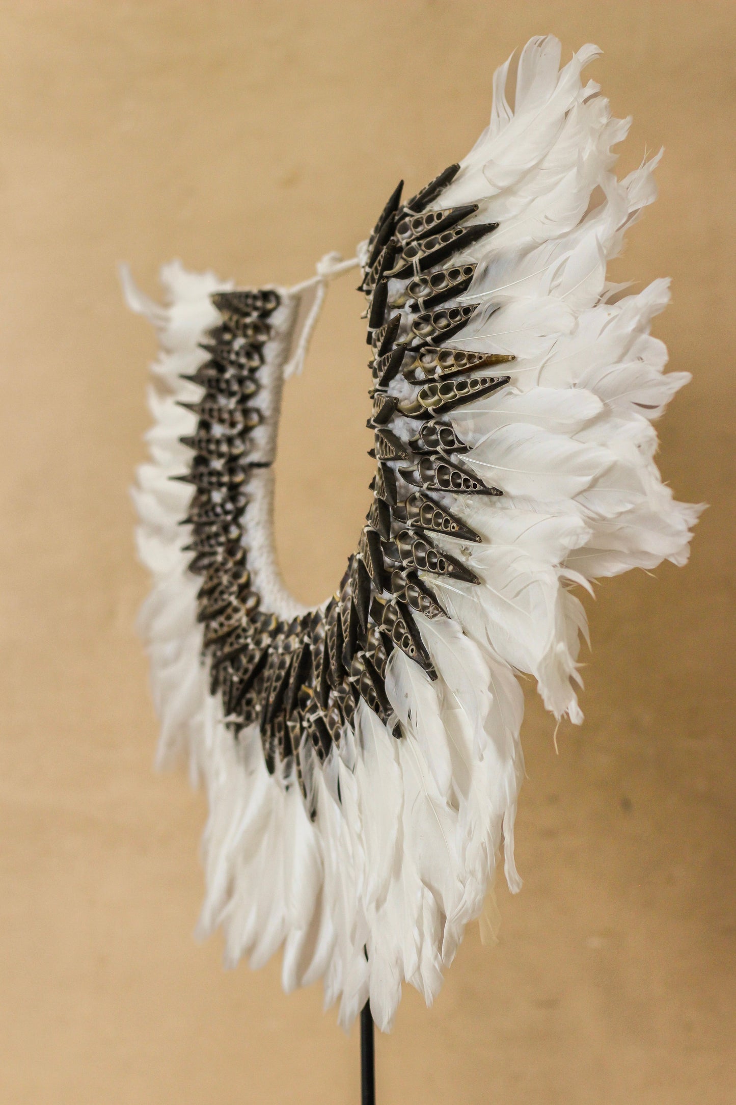 Handmade Feathers and Shell Necklace - 22.7