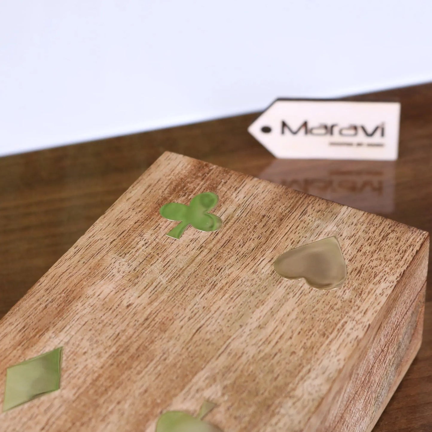 Mahe Wooden Playing Card Box