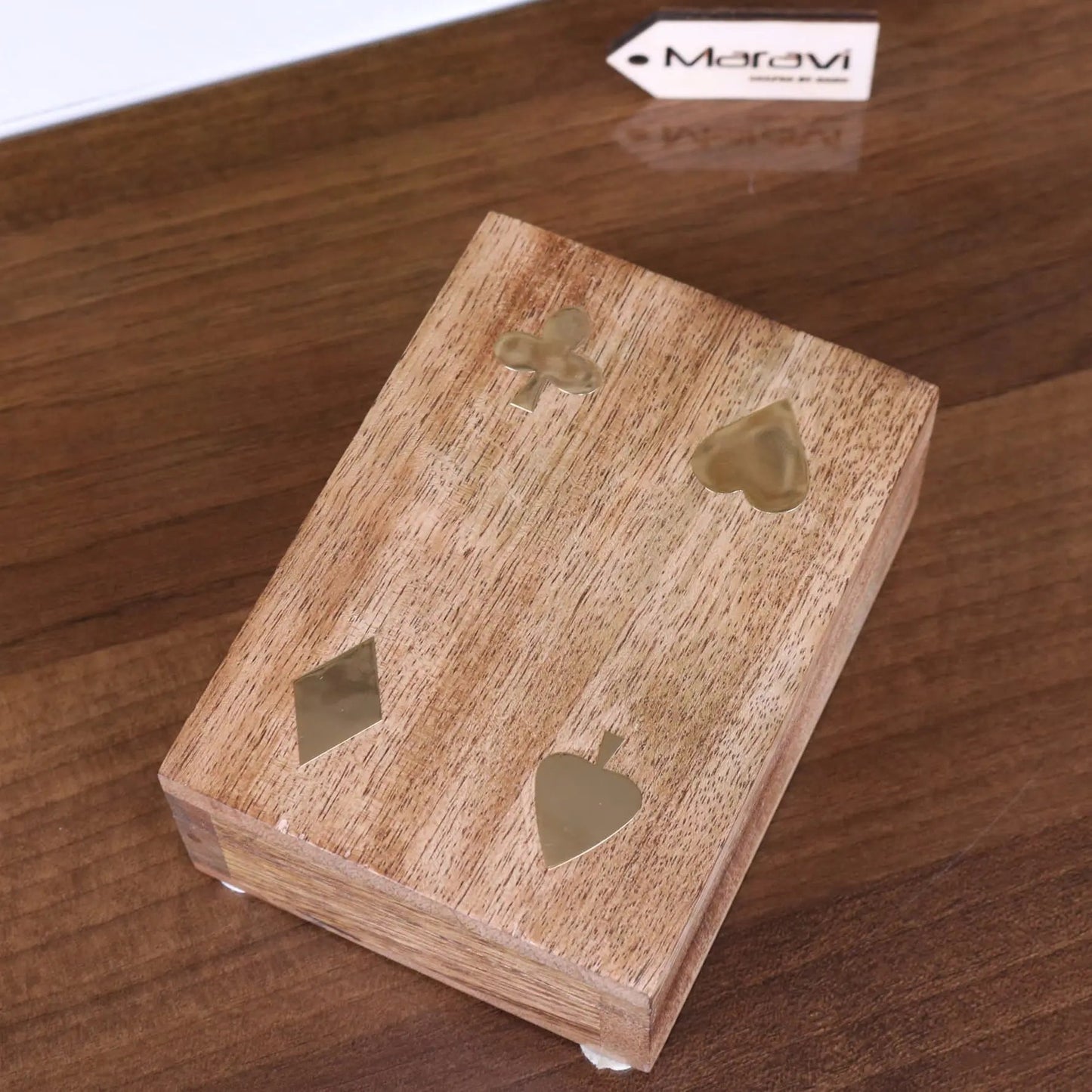 Mahe Wooden Playing Card Box