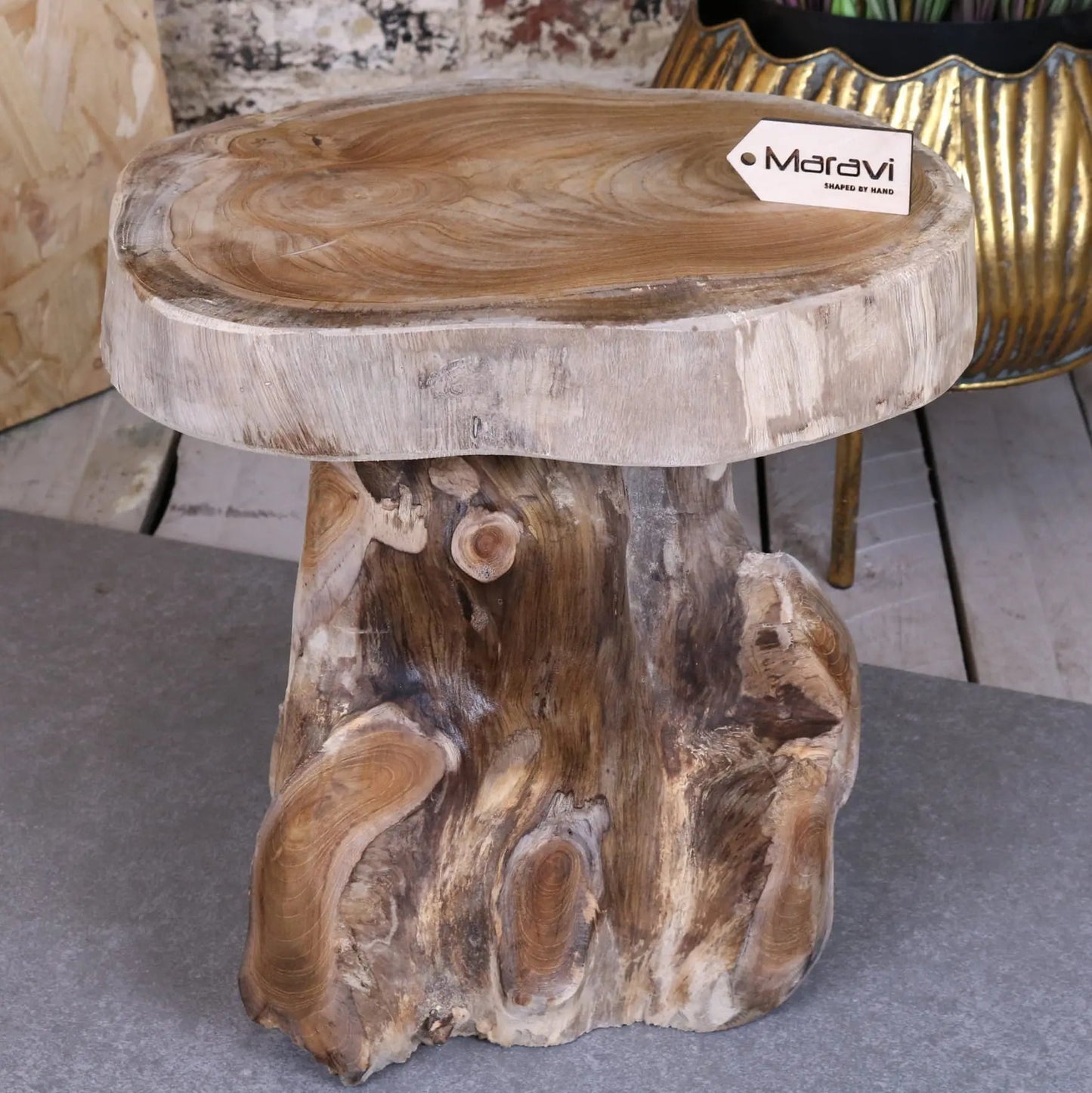 Tree Root Side Table Plant Stand