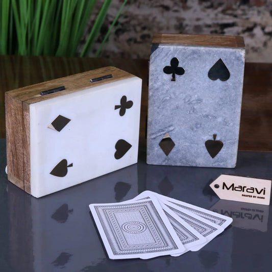 Osian Marble Lid Playing Card Box