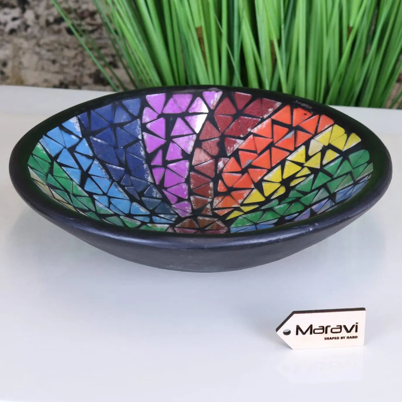 Dubdi Mosaic Bowl Rainbow Curve Design