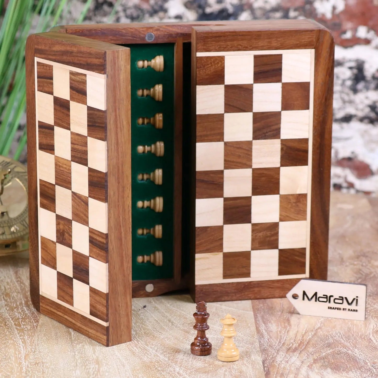 Shatranj Wooden Chess Set 18cm