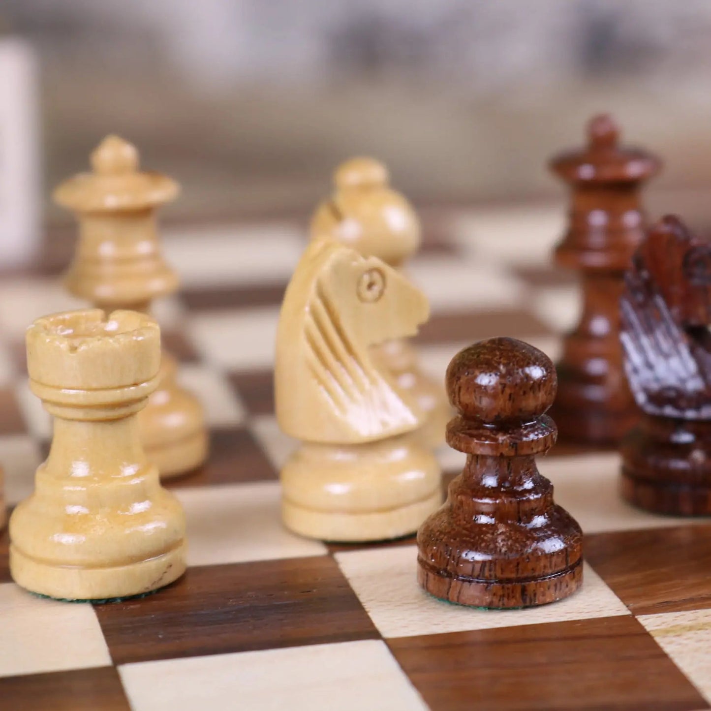 Shatranj Wooden Chess Set 18cm