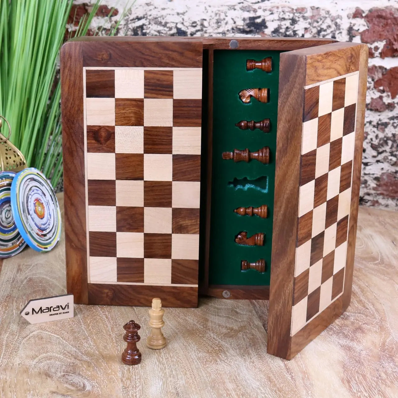 Shatranj Wooden Chess Set 26cm