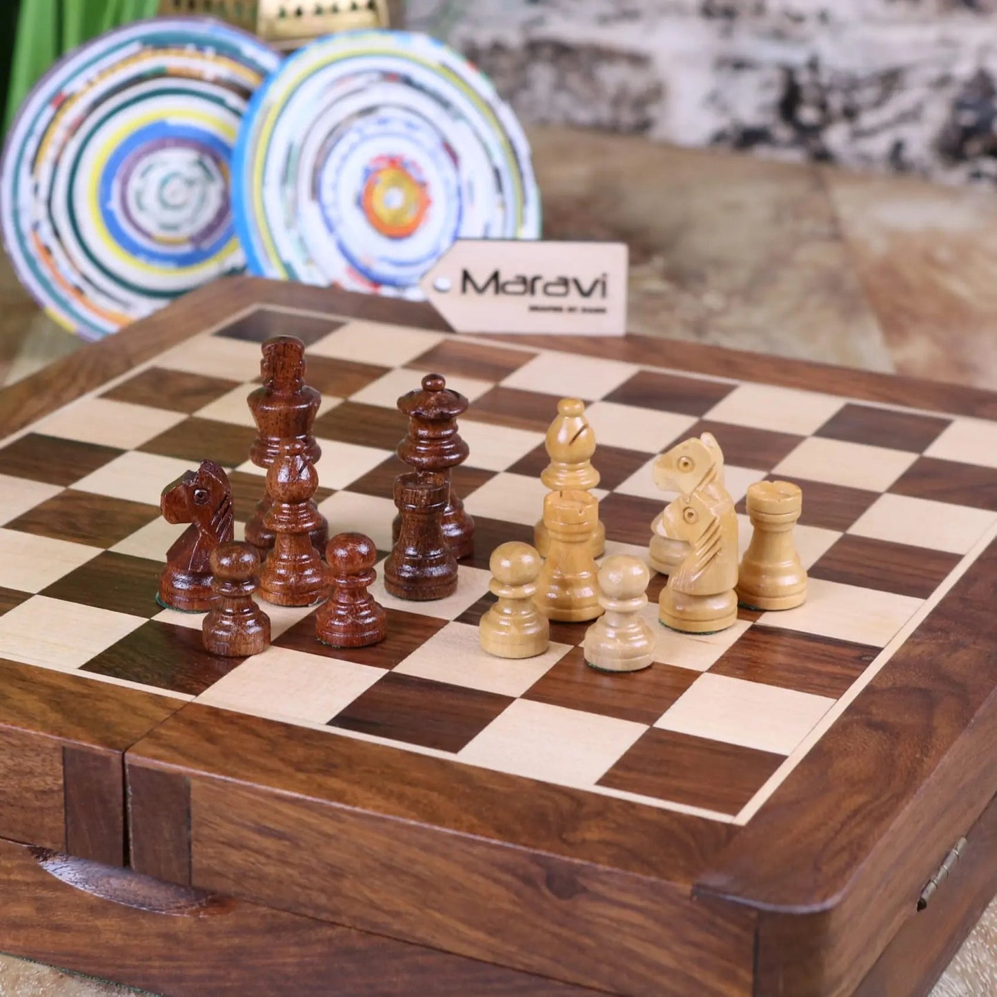 Shatranj Wooden Chess Set 26cm