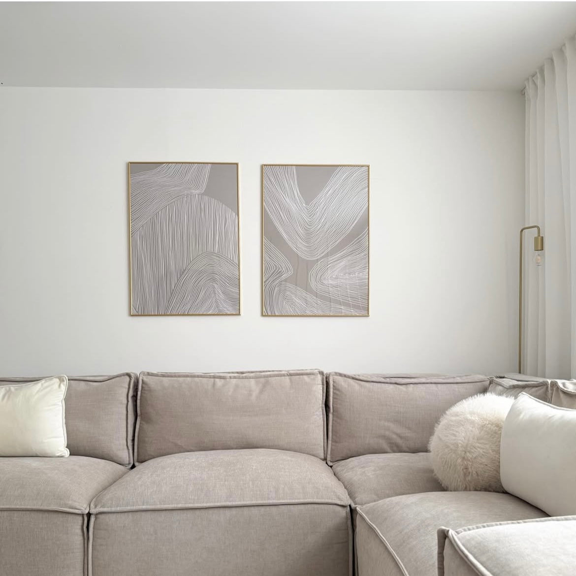 Flowing Contours Line Art Print