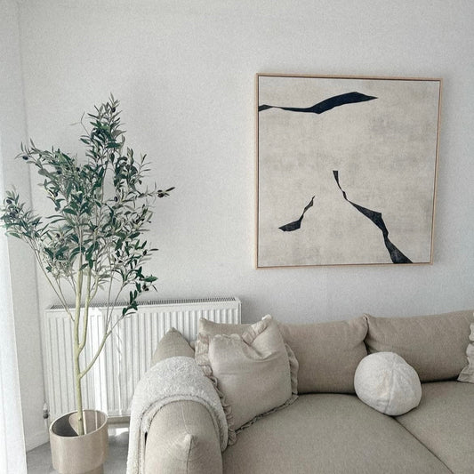 Oslo I Square Framed Printed Canvas