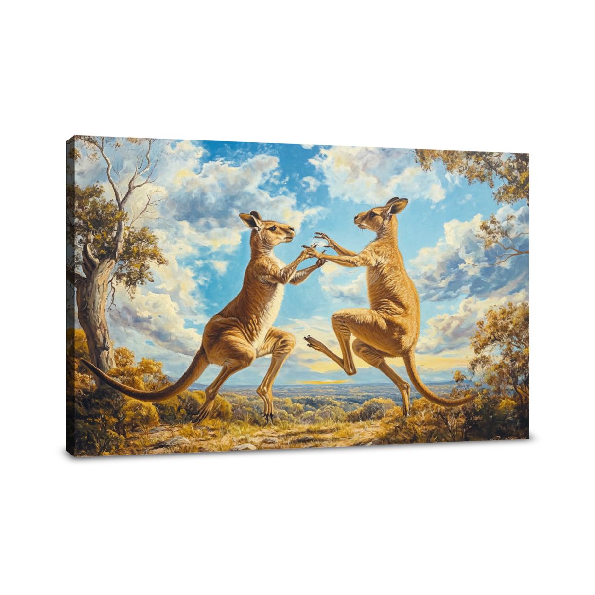 Kangaroo Sparring Canvas