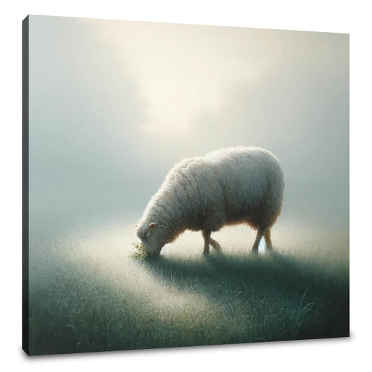 Misty Dawn Grazing Canvas