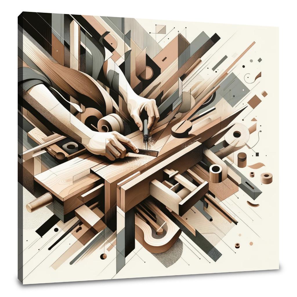Abstract Woodworker Canvas