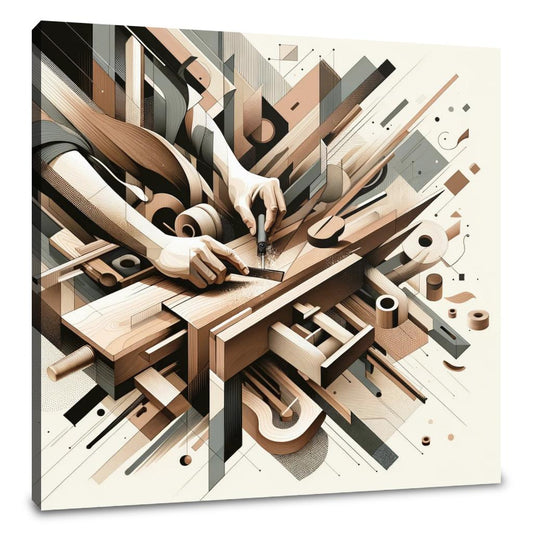 Abstract Woodworker Canvas