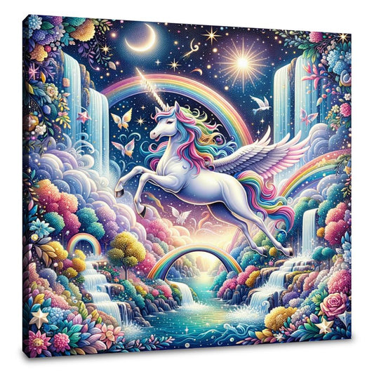 Enchanted Unicorn Magic Canvas