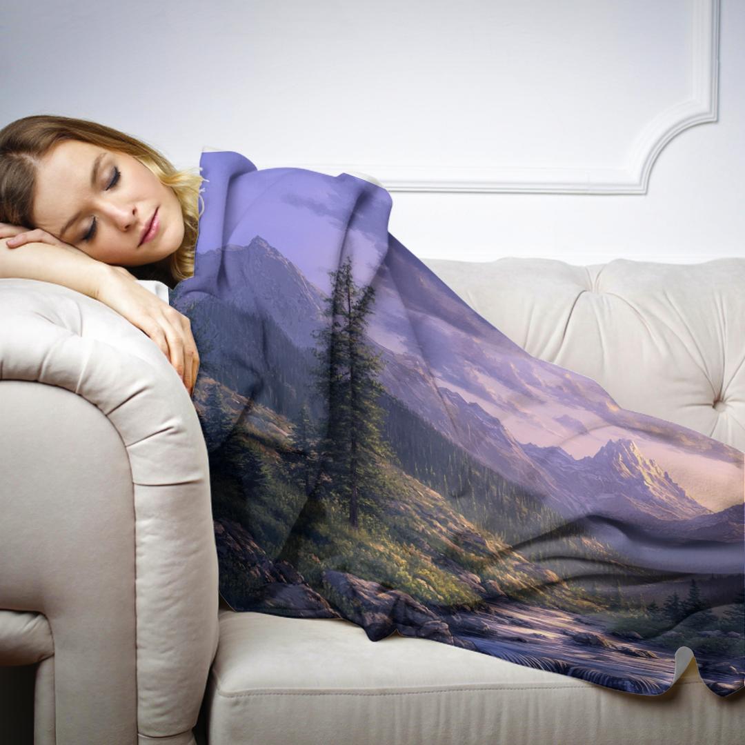 Twilight Tranquillity Mountain Blanket
