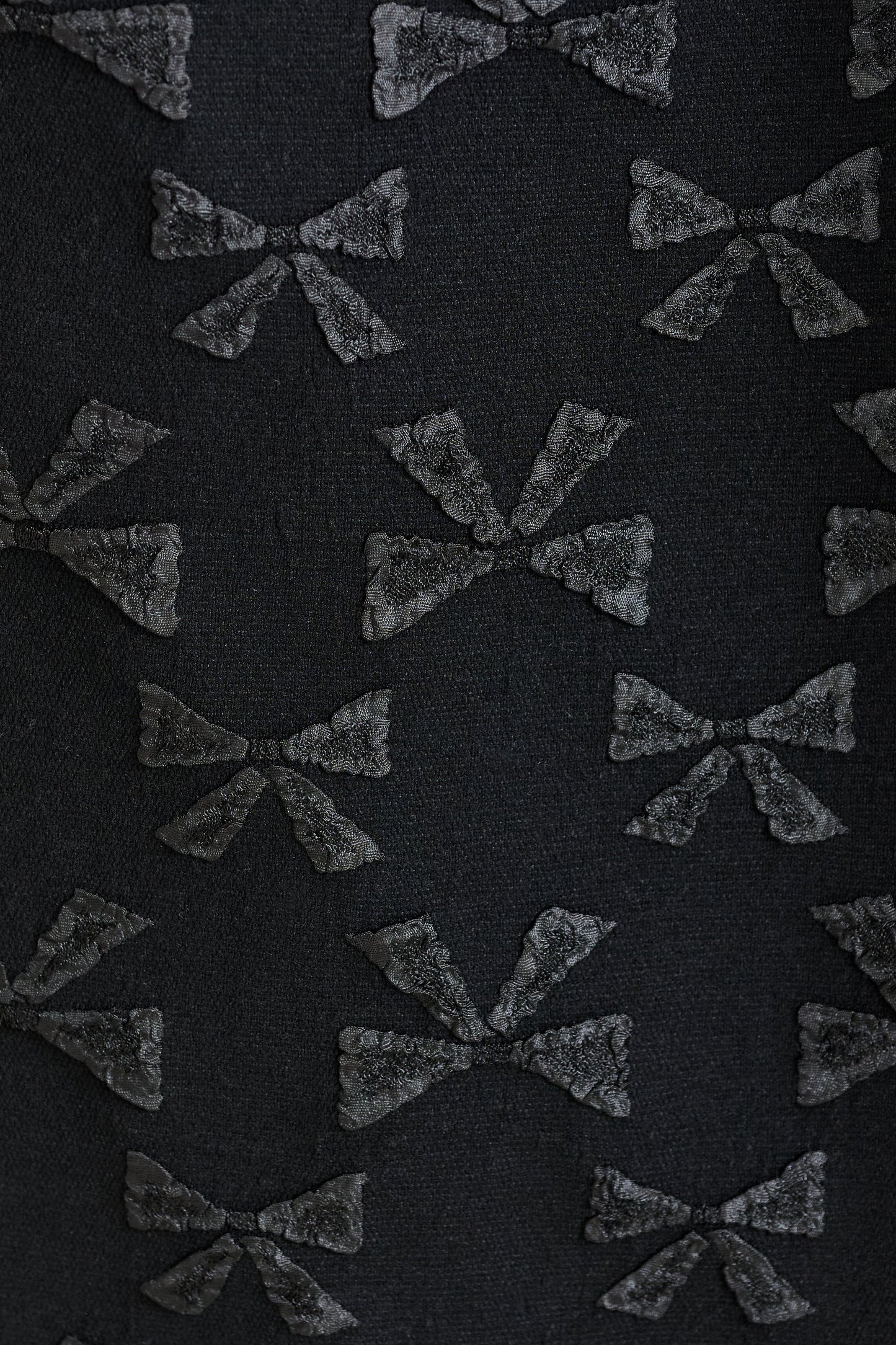 Belita Bow Black Jacquard Midi Skirt