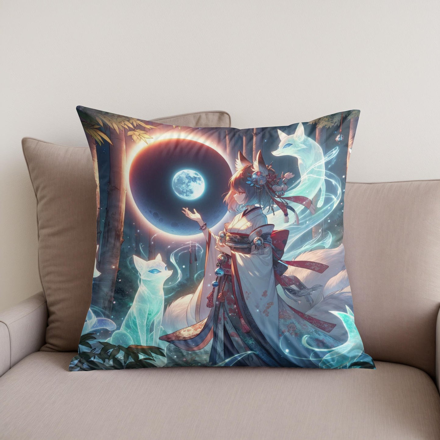 Eclipse Fox Spirit Bond Cotton Cushion