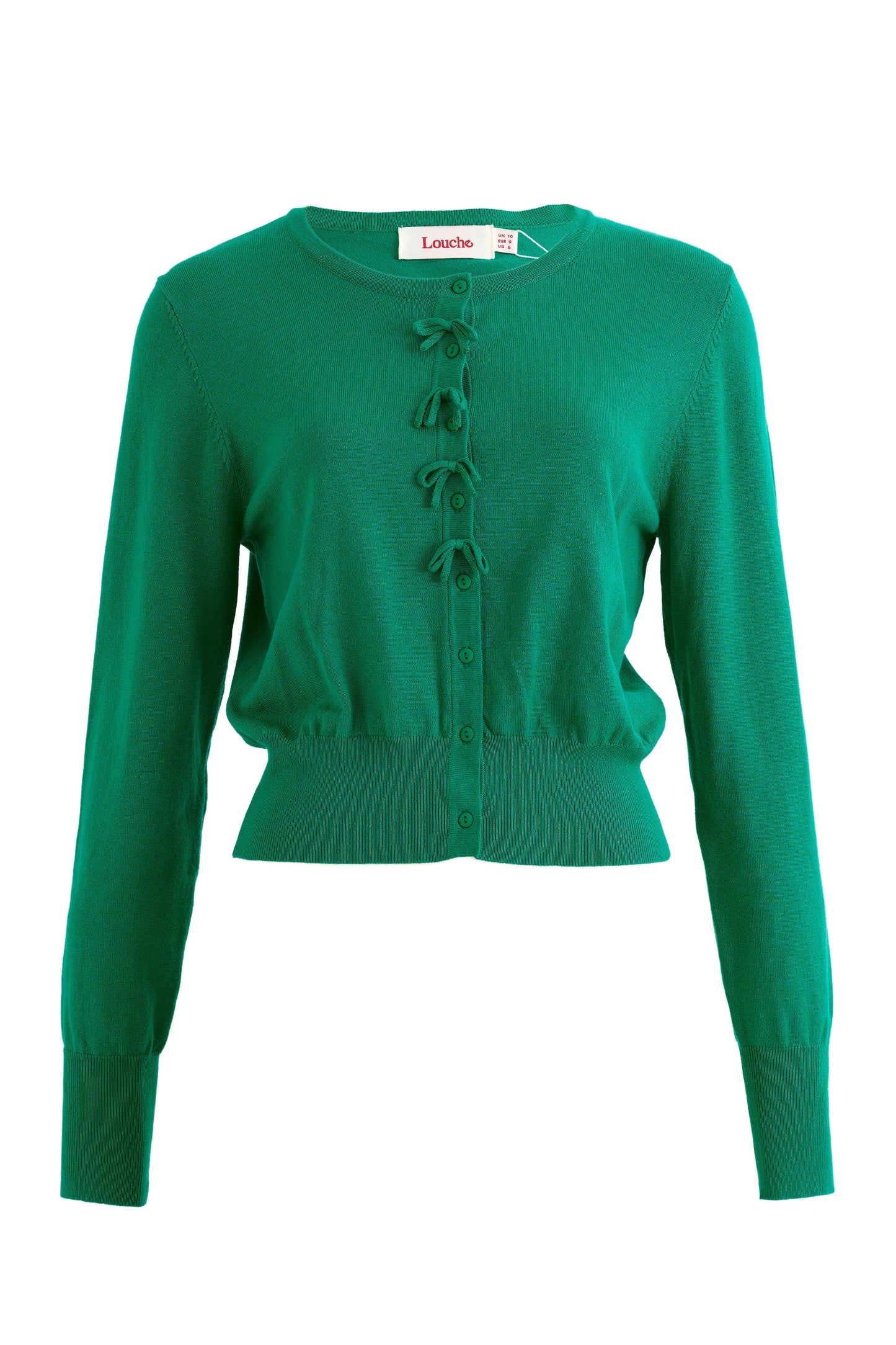 Ives Bow Trimmed Cardigan - Green