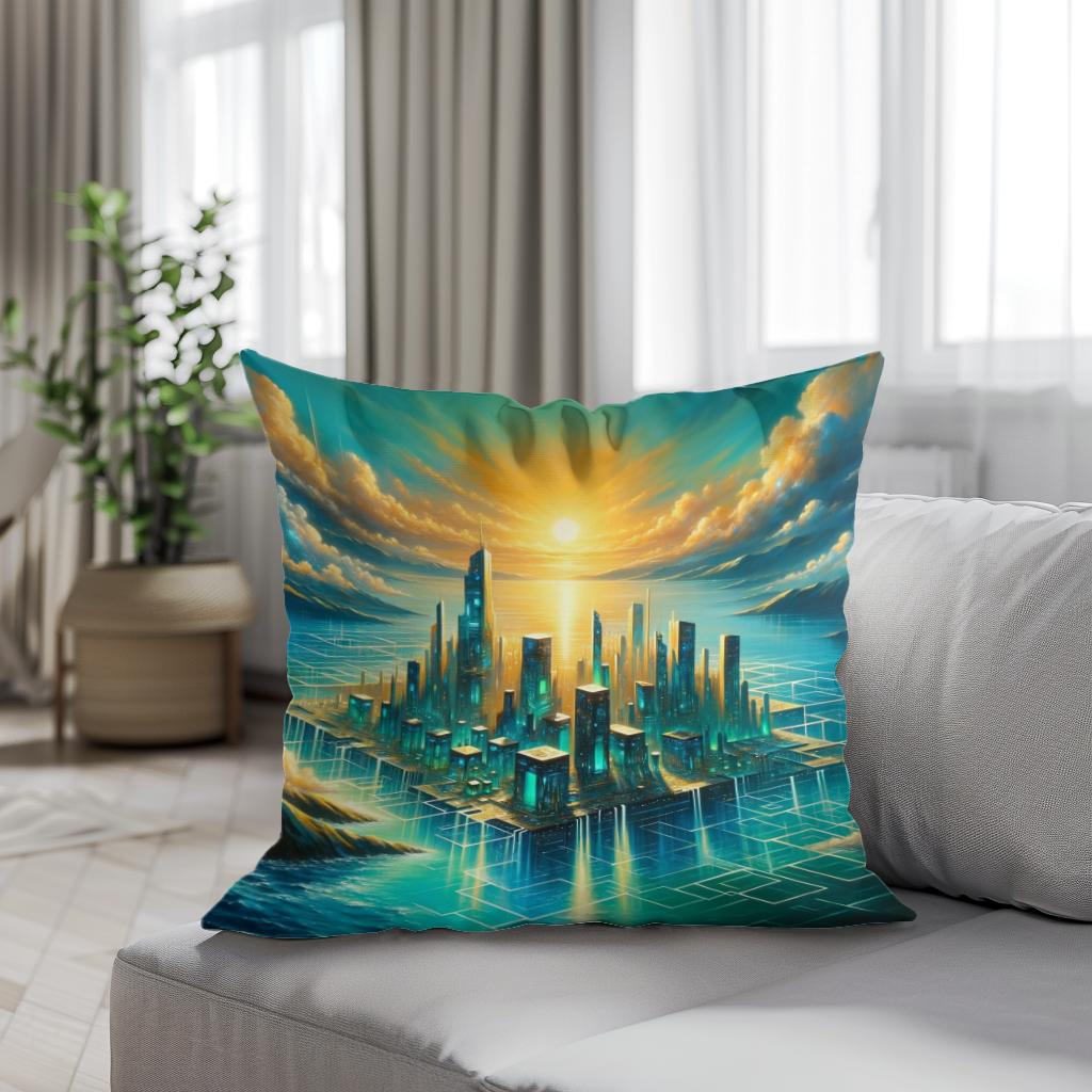 Atlantis Reawakened Cotton Cushion