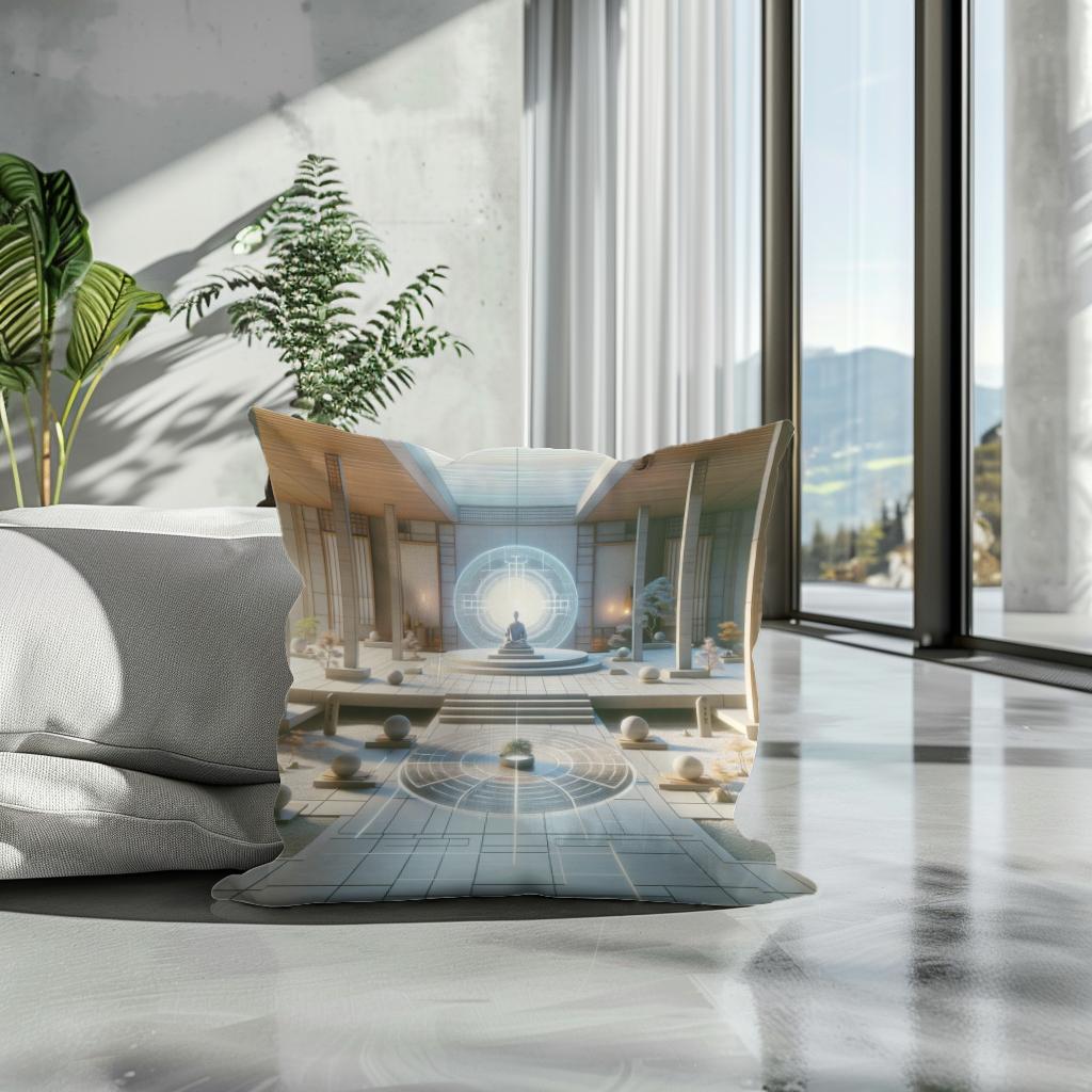 Serene Digital Zen Cotton Cushion