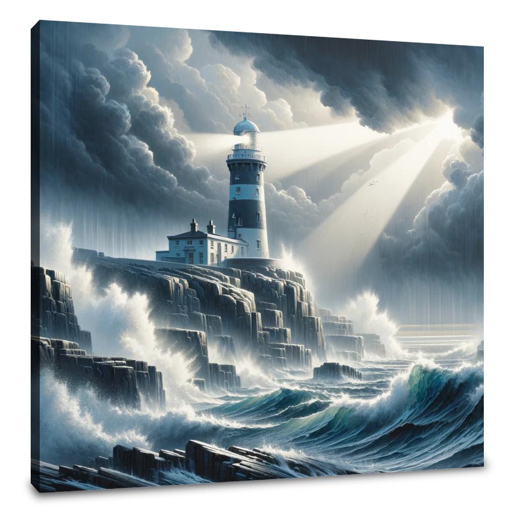 Stormwatch Lighthouse Canvas