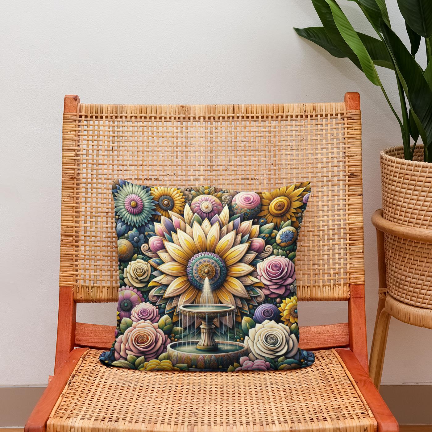 Blossom Tapestry Cotton Cushion