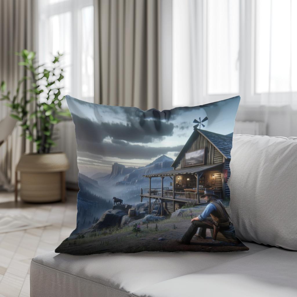 Mystic Horizon Cotton Cushion